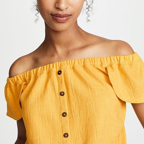 NWT Madewell Texture and Thread Off Shoulder Top - Picture 2 of 5